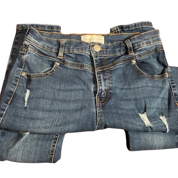 Medium Wash Distressed High Rise Jegging - Picture 3 of 4